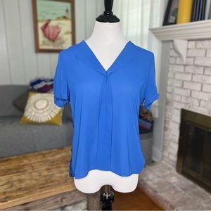 Skies Are Blue lace back v neck blouse